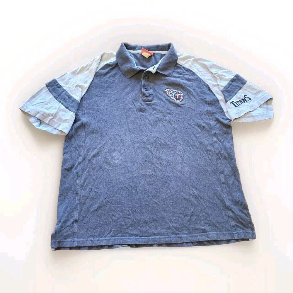 Tennessee Titans NFL Team Apparel Short Sleeve Collared Blue Polo Men's Medium